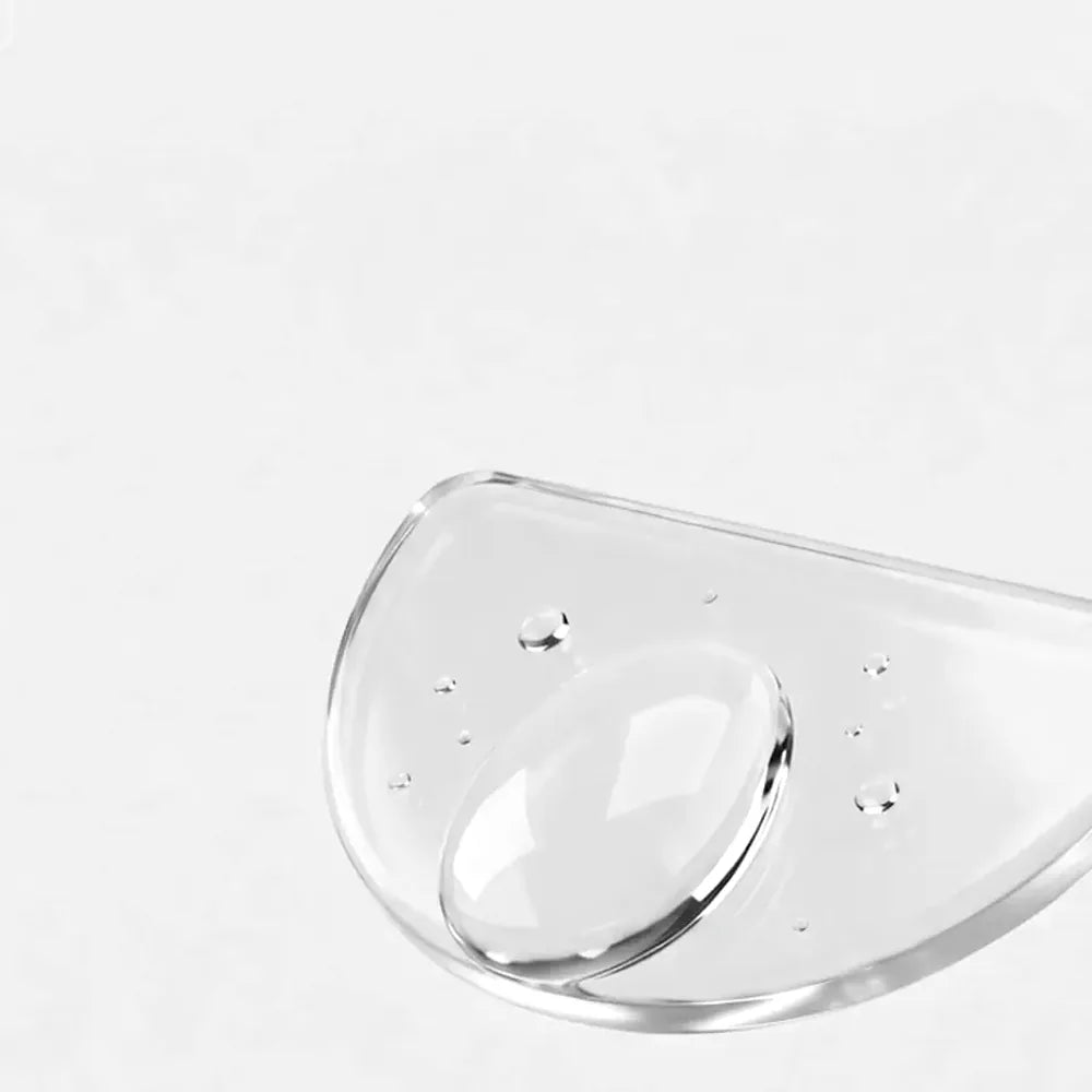A clear patch with drops of water on it